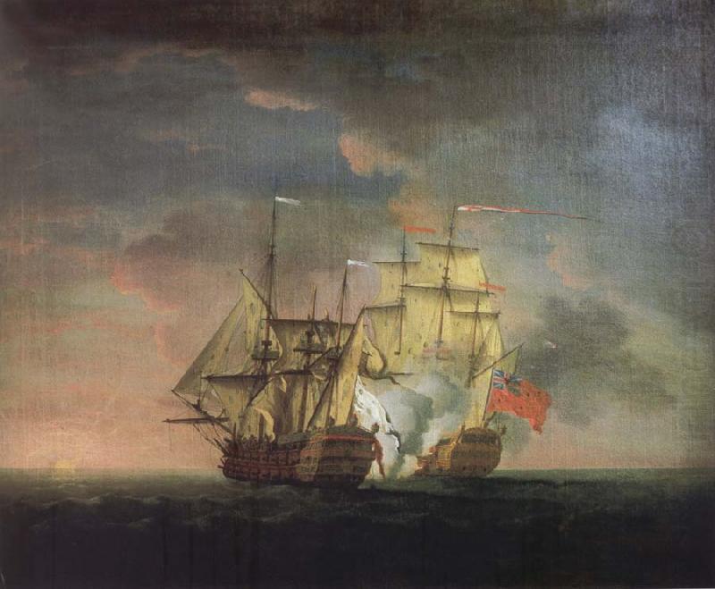 Capture of the Fren ch ship Mars, unknow artist